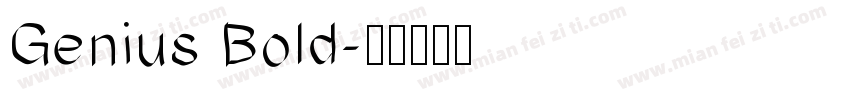 Genius Bold字体转换